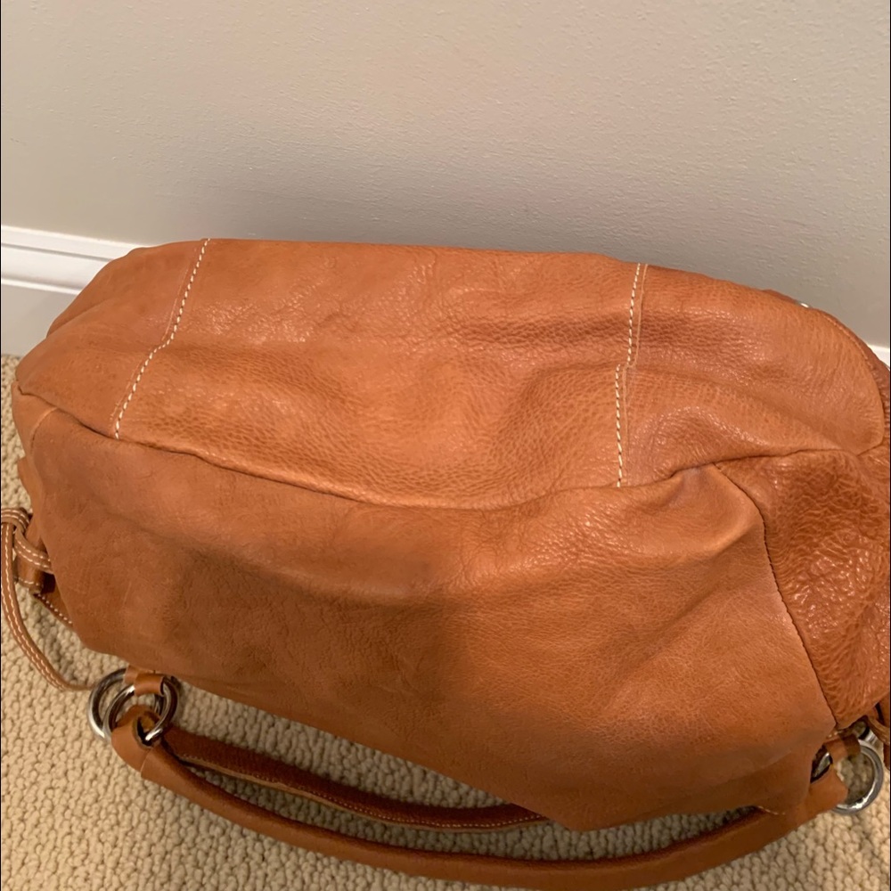 NWOT, leather bag, cognac color, grommet detail - Picture 8 of 8